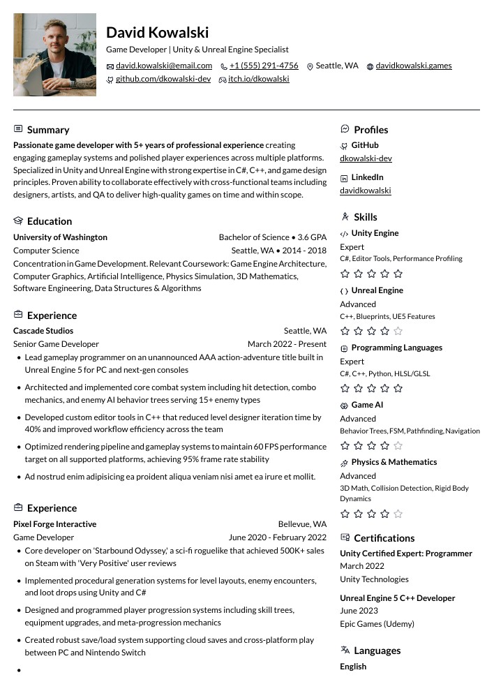 Onyx resume template